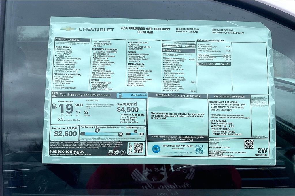 2026 Chevrolet Colorado Trail Boss