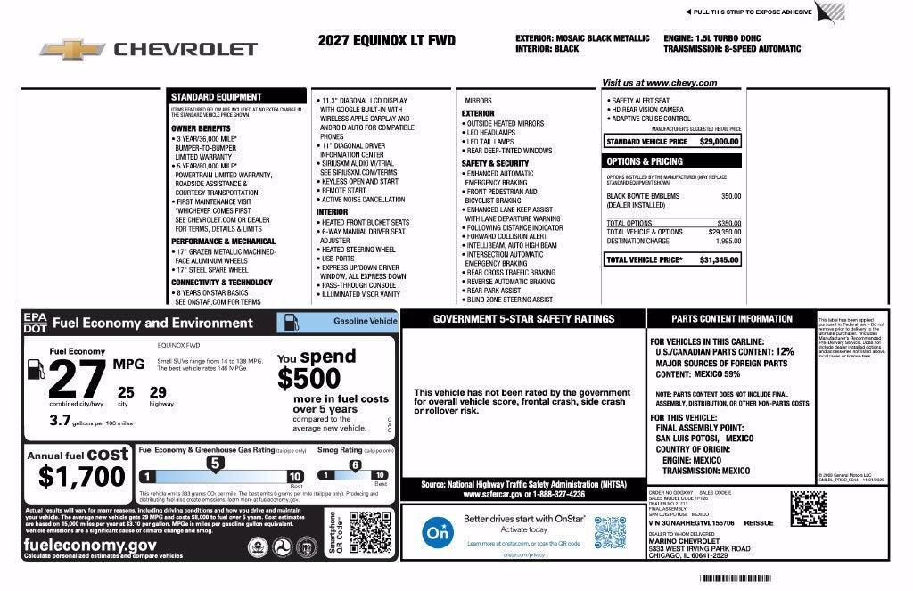 2027 Chevrolet Equinox LT