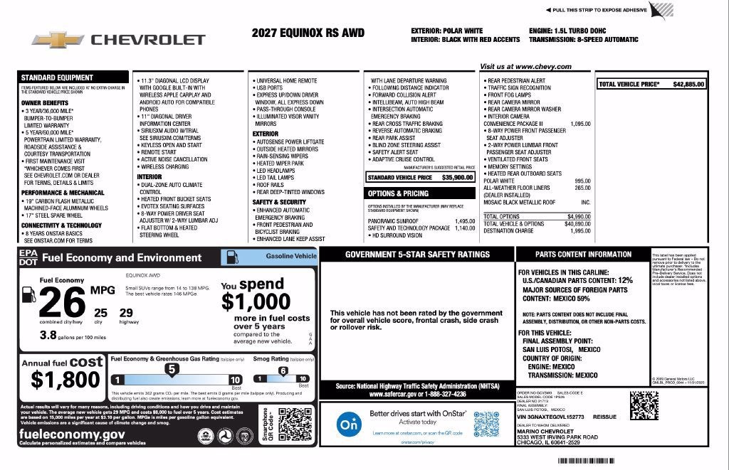 2027 Chevrolet Equinox RS